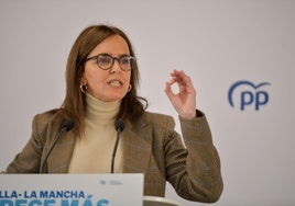 La vicesecretaria de Organización del PP, Carmen Fúnez, este domingo en Ciudad Real.