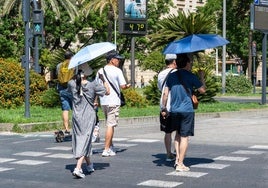 Una imagen de Sevilla el 24 de julio cuando se alcanzaron temperaturas muy por encima de los 40ºC.