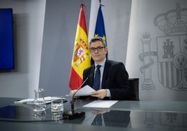 El ministro de la Presidencia, Justicia y Relaciones con las Cortes, Félix Bolaños