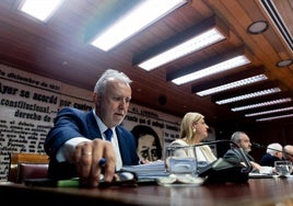 Ángel Víctor Torres, ministro de Política Territorial, en la 'Comisión Koldo' del Senado, este martes