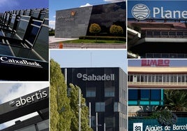 Sedes de las principales empresas que cambiaron su domicilio fiscal fuera de Cataluña.