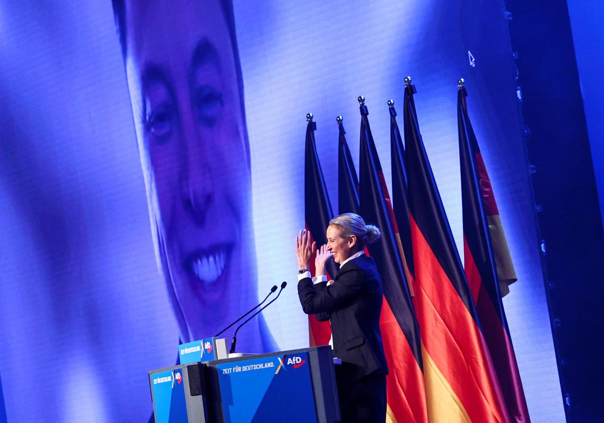 Elon Musk interviene a través de un vídeo en un mitin de la extrema derecha de Alemania