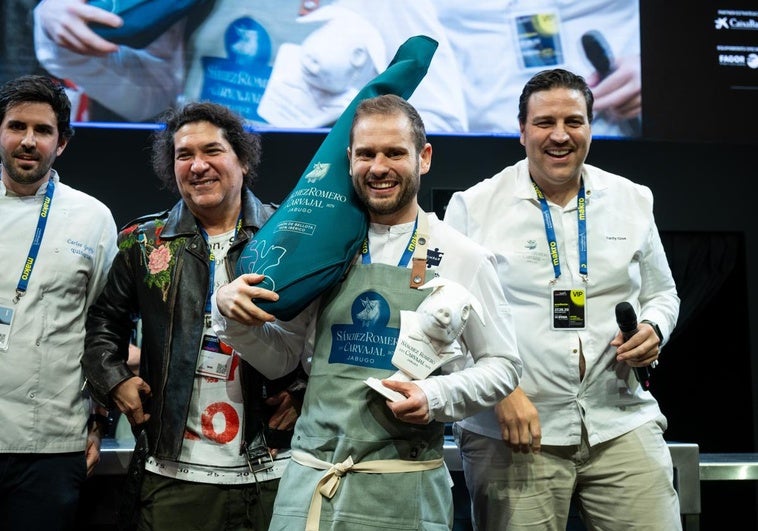 Axel Smyth, tras ganar el XI Campeonato a la Mejor Croqueta de Jamón Ibérico.