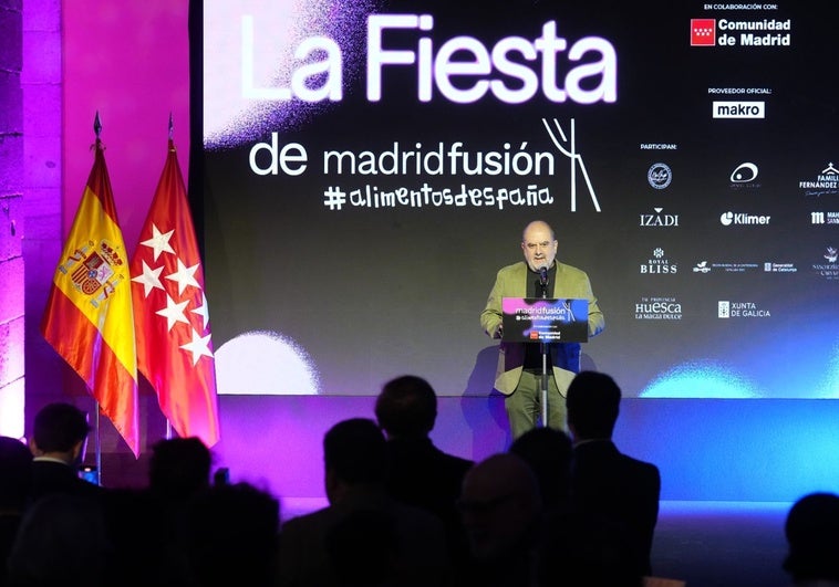 Benjamín Lana en la apertura da la Fiesta de Madrid Fusión 2025.