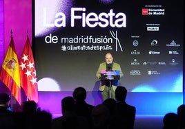 Benjamín Lana en la apertura da la Fiesta de Madrid Fusión 2025.