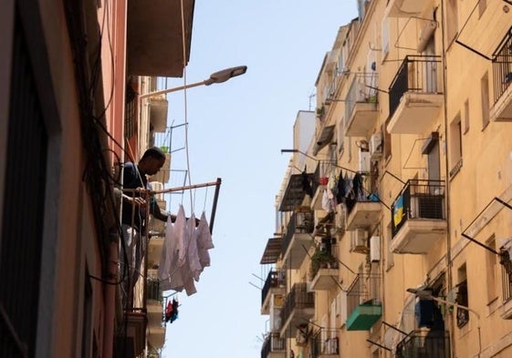 Viviendas en un barrio de Barcelona.