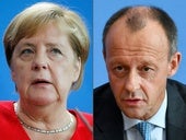 La excanciller Angela Merkel y su sucesor como presidente de CDU, Friedrich Merz.