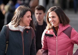 Las dirigentes de Podemos Irene Montero e Ione Belarra.