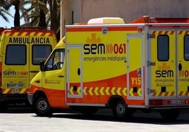 Una ambulancia del servicio de emergencia de Barcelona.