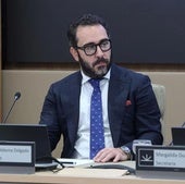 Víctor de Aldama durante su comparecencia en el Parlamento balear el pasado mayo.