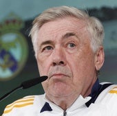 Carlo Ancelotti, durante la rueda de prensa.