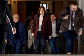 Diana Morant en su llegada al Congreso de los Diputados.