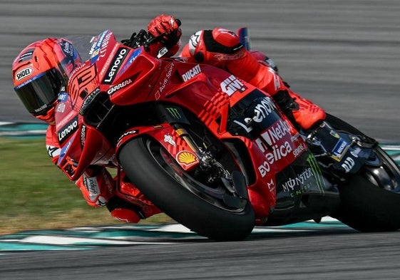 Marc Márquez, en la segunda jornada de entrenamientos de Malasia.