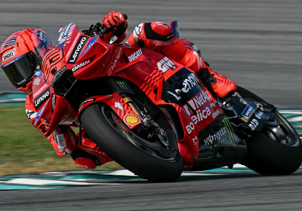 Marc Márquez, en la segunda jornada de entrenamientos de Malasia.