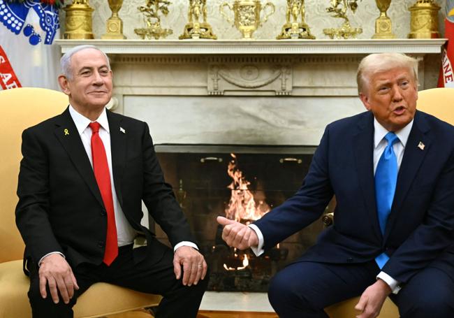 Netanyahu y Trump, durante su reunión del martes en la Casa Blanca.