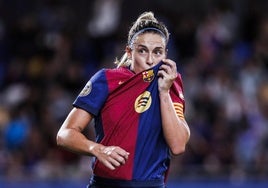 Alexia Putellas, celebrando un gol contra la Real Sociedad