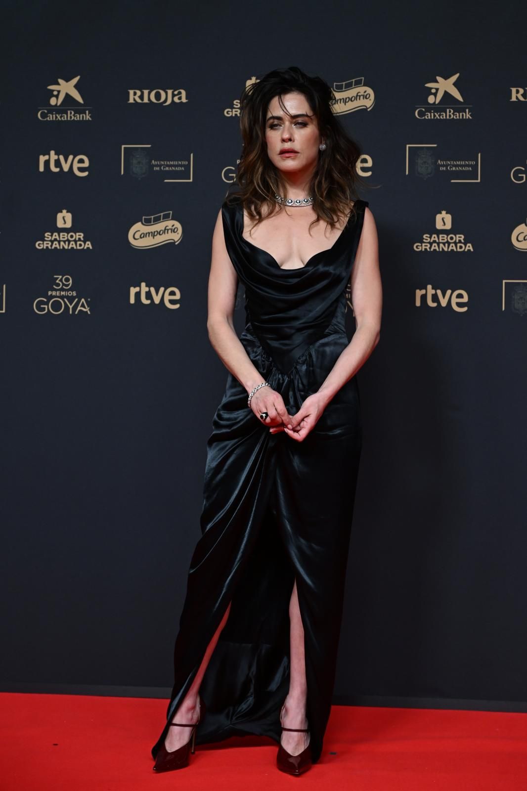 María León, de Vivienne Westwood, una de las diseñadoras que más ha vestido a los invitados.