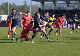 El XV de León disputando el partido que le ha dado el pase al Mundial en Suiza