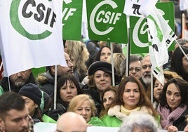 Una manifestación organizada por CSIF.