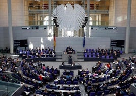 Vista del Parlamento alemán, que ha celebrado este martes su última sesión antes de las elecciones.