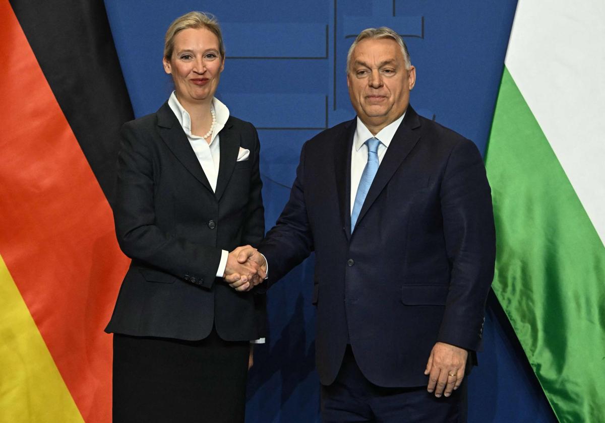 El primer ministro húngaro, Viktor Orbán, se reúne con la líder del partido AfD, Alice Weidel, en Budapest