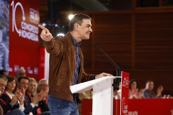 Pedro Sánchez, durante su intervención en el Kursaal.