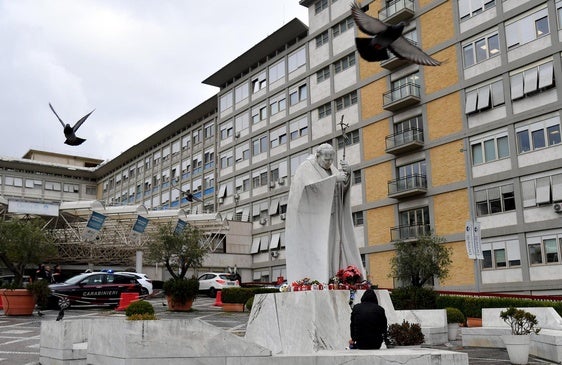 Hospital Gemelli de Roma donde se encuentra ingresado el Papa Francisco.