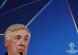 Carlo Ancelotti, durante la rueda de prensa.