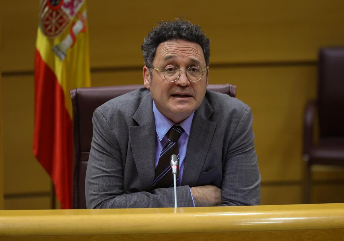 Álvaro García Ortiz este martes en el Senado.