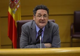 Álvaro García Ortiz este martes en el Senado.