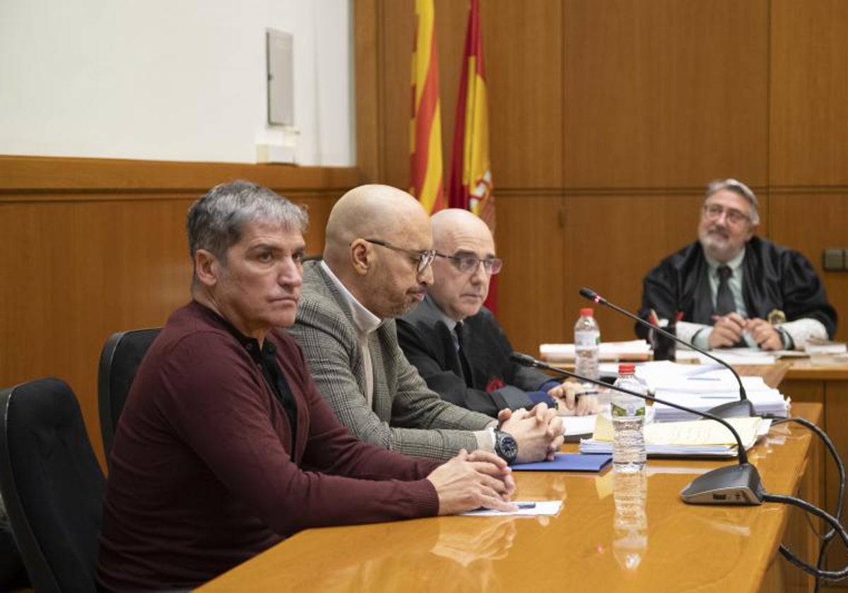 Paparazzi Gustavo González and Diego Arrabal during the trial at the Barcelona Court for photographing presenter Mariló Montero topless.