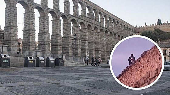 Multan a un hombre por subirse a lo alto del Acueducto de Segovia para sacarse fotos