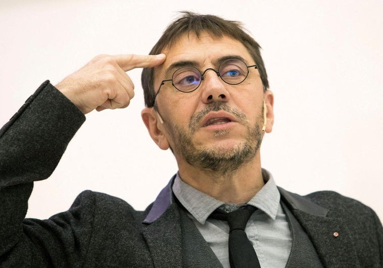 Juan Carlos Monedero durante un mitin de Podemos en 2021.