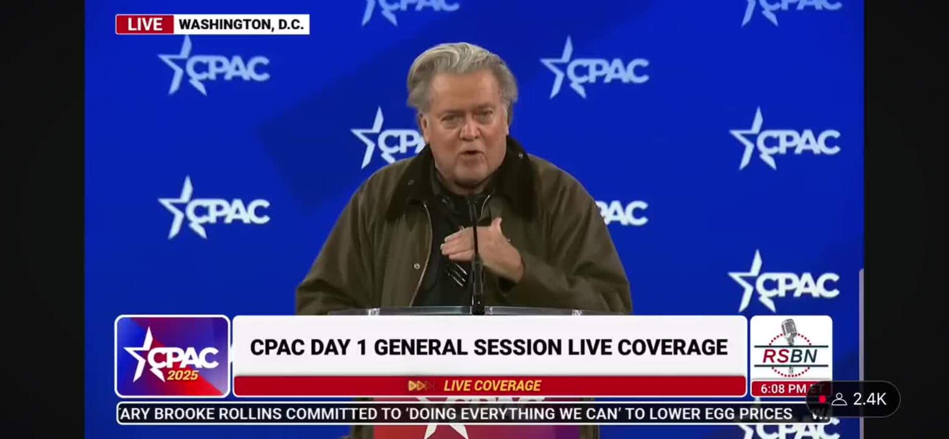 Steve Bannon, exasesor de Trump, hace el saludo nazi en la Conferencia de Acción Política Conservadora