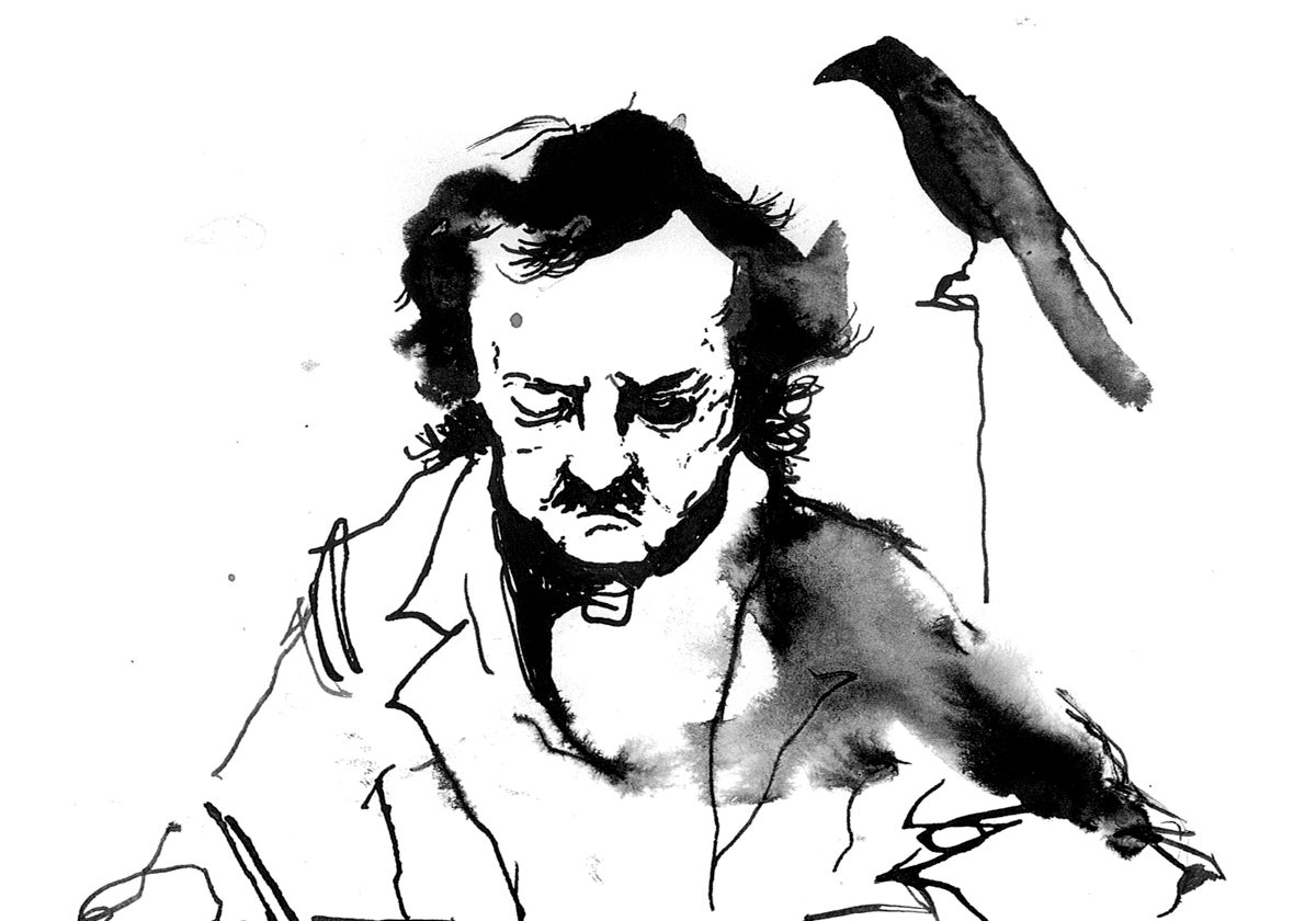 Ilustración de uno de los cuentos de Poe por Arturo Garrido.