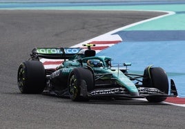 Fernando Alonso, en el circuito de Baréin.