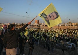 Concentración kurda en apoyo de su líder, Ocalan.