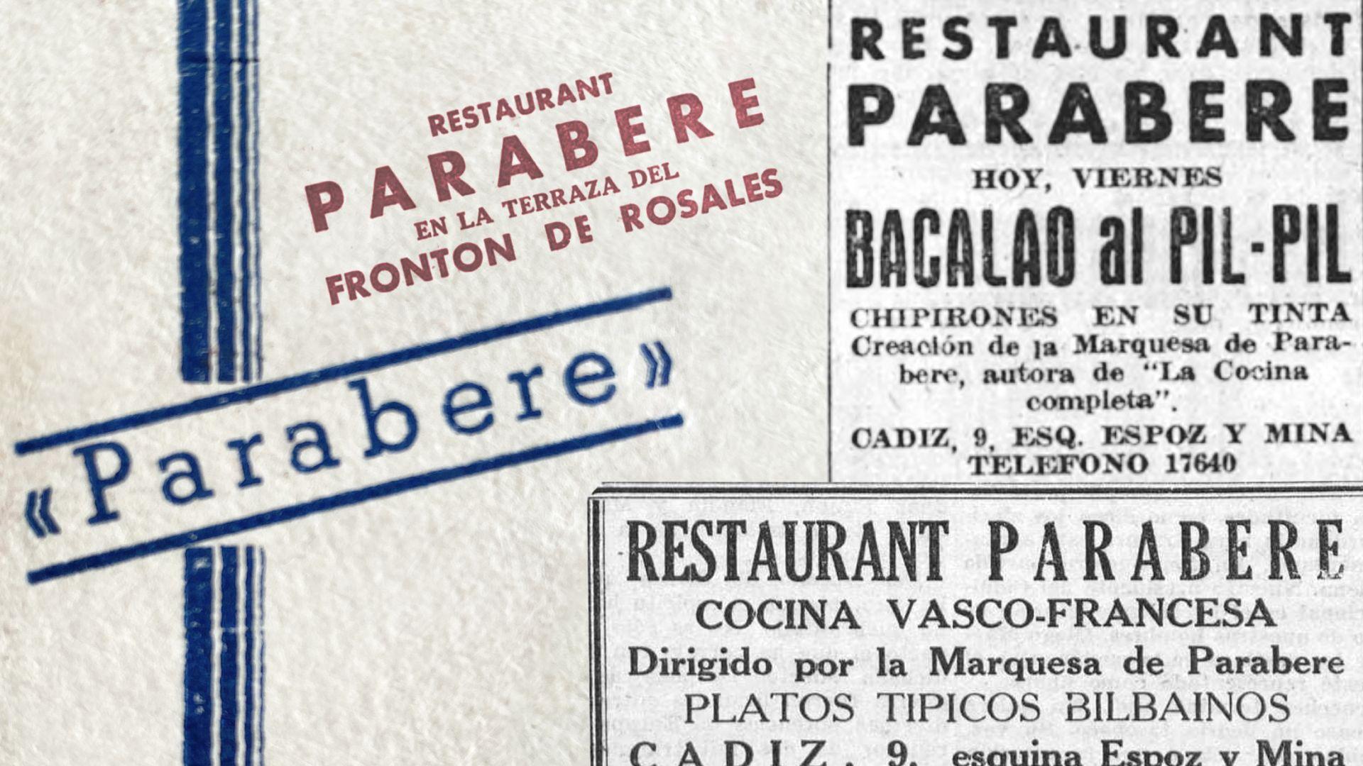 Parabere, Idem'in Gafado de la Marquesa restoranı