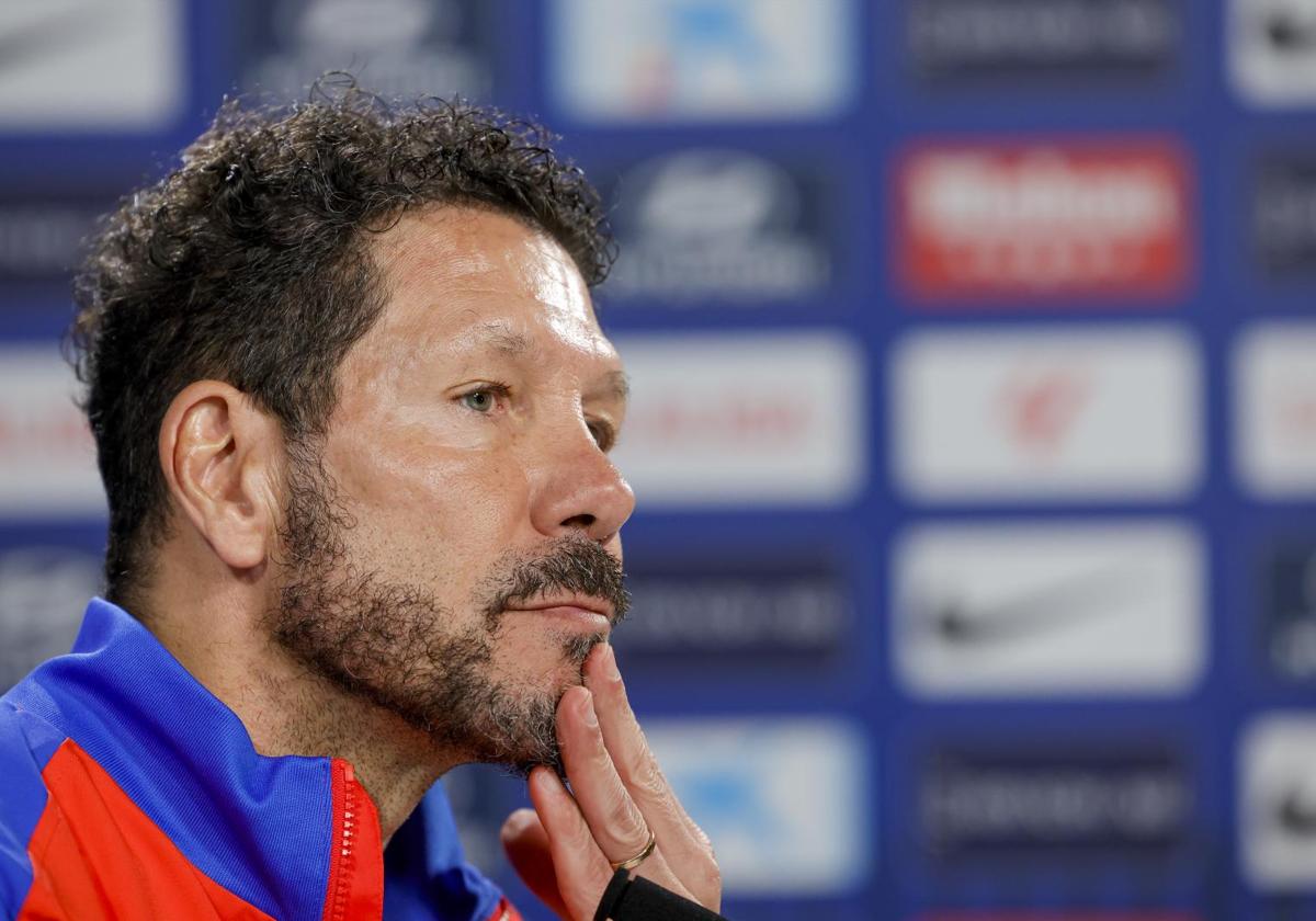 Diego Pablo Simeone, en conferencia de prensa.