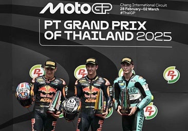 Rueda lidera el primer triplete español en Moto3