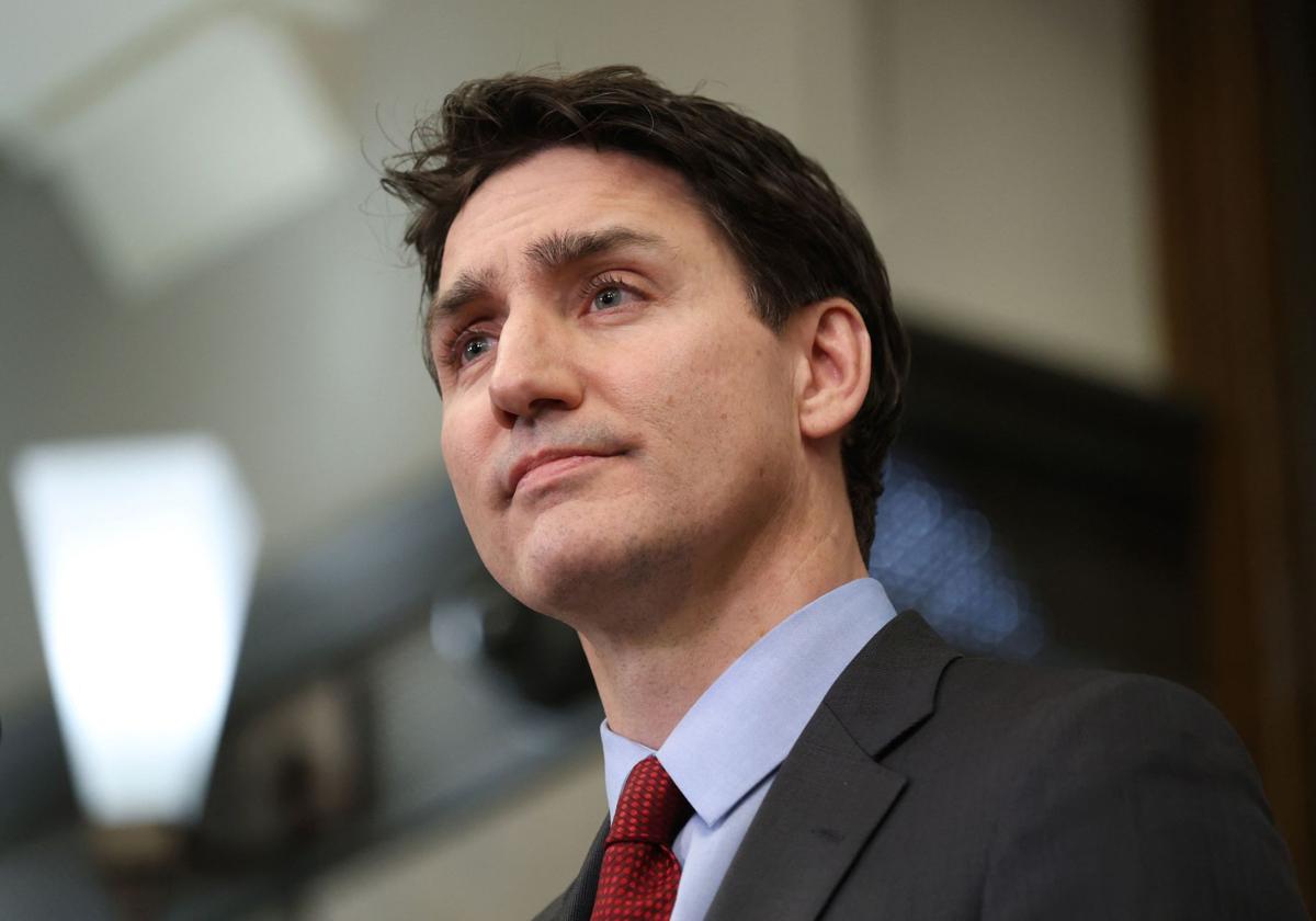 Justin Trudeau, primer ministro de Canadá, durante la rueda de prensa de este martes.