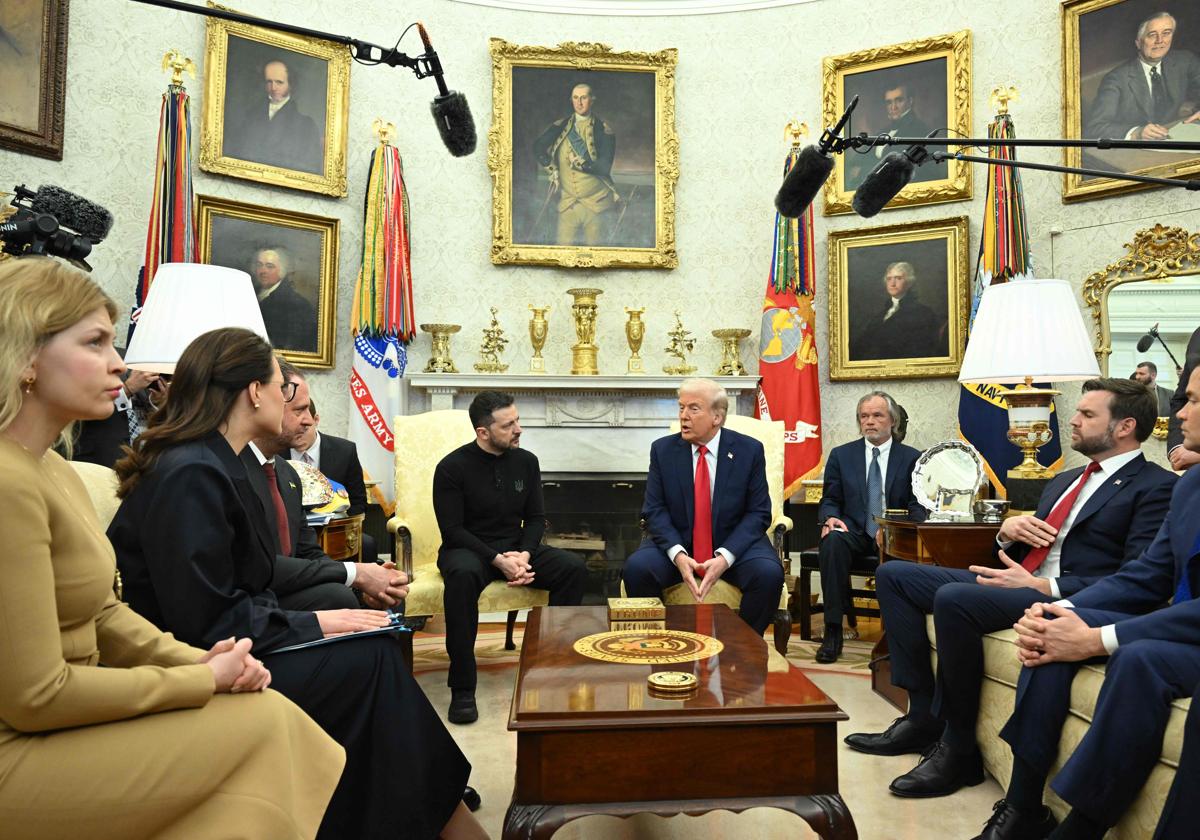 Trump y Zelenski durante su desencuentro del pasado viernes.