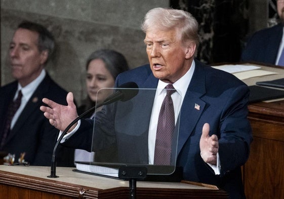 Donald Trump, en su discurso de anoche ante el Congreso