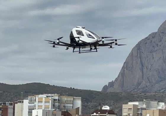 El aerotaxi ha volado de momento sin pasajeros