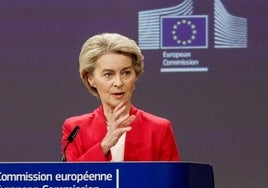 Ursula von der Leyen, presidenta de la Comisión Europea, compareció el domingo con motivo de los cien primeros días de su segundo mandato.