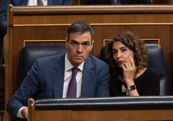 Pedro Sánchez, presidente del Gobierno, en el Congreso