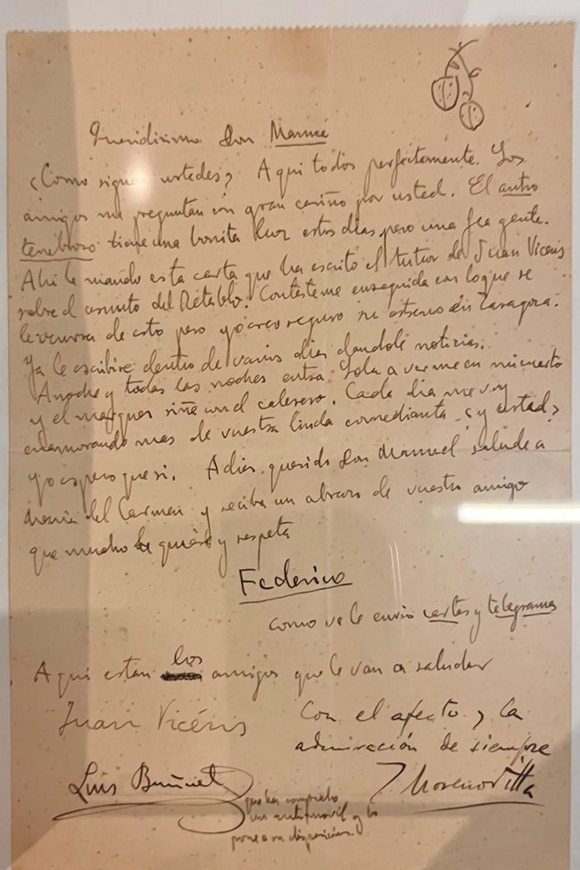 Carta Manuscrita de Lorca.