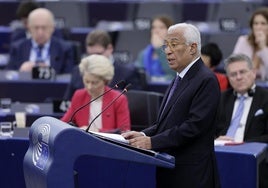 El presidente del Consejo Europeo, António Costa, este martes en Estrasburgo.