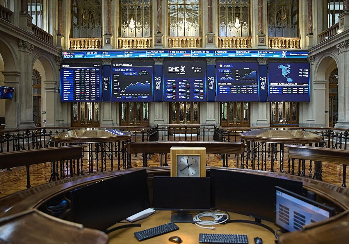 Vista general del Palacio de la Bolsa de Madrid