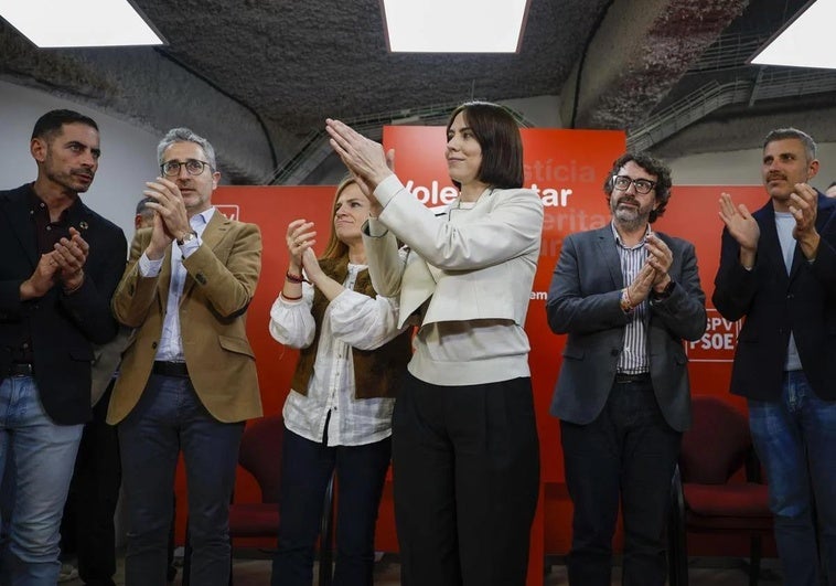 Diana Morant., a su llegada a la reunión de la Comisión Ejecutiva Nacional del PSPV.